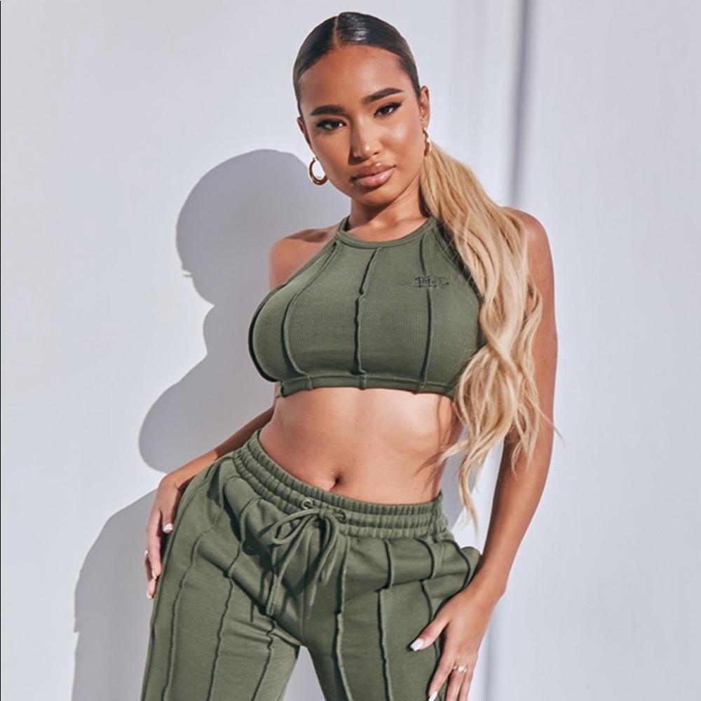GREEN PANTS SET PLT